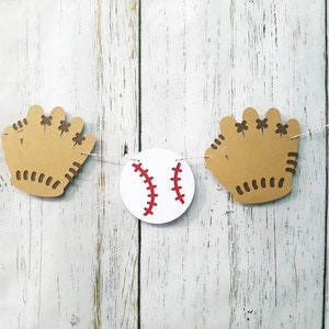 Baseball Party Garland. Baseball Glove and Ball Garland. Baseball Bunting. Baseball Party Decorations.