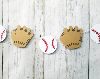 Baseball Party Garland. Baseball Glove and Ball Garland. Baseball Bunting. Baseball Party Decorations.