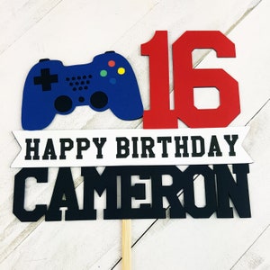 Gamer Cake Topper. Game Controller Cake Topper. Videogame Cake Topper. Videogame Party Decorations.