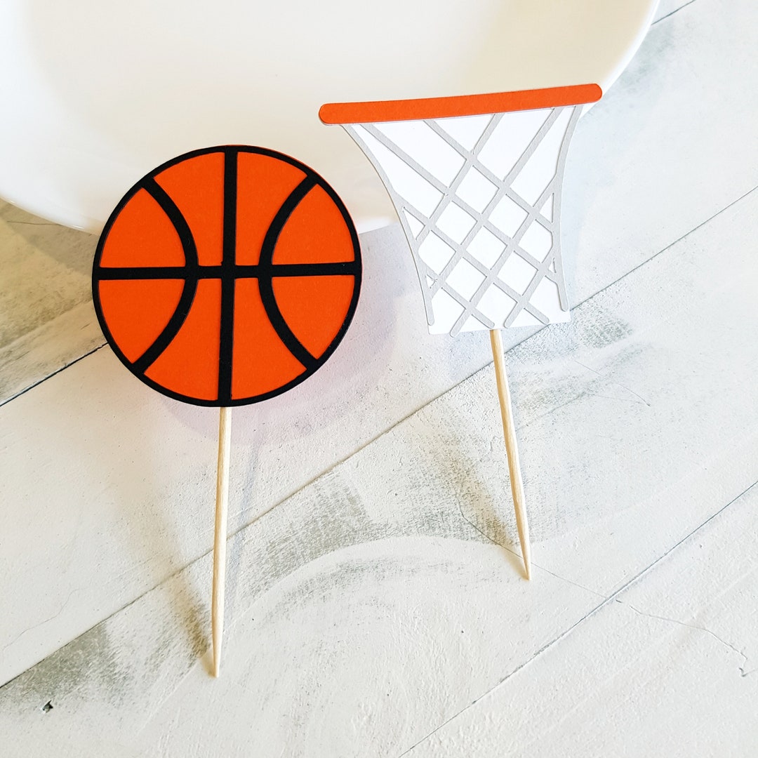 Basketball Cupcake Toppers. Basketball Party Decorations. Etsy