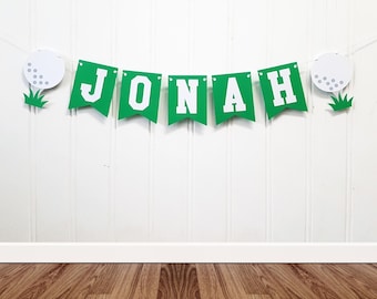 Personalized Golf Handmade Custom Cardstock Banner Party Decoration