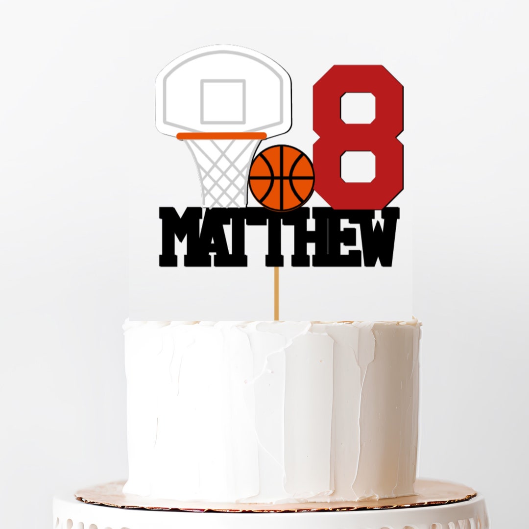 Basketball Cake Topper. Basketball Party Decorations. Basketball
