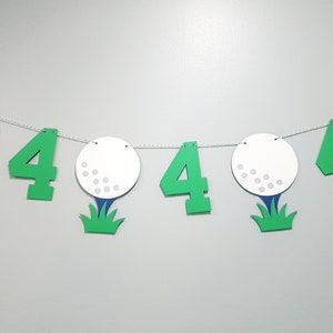 Golf Birthday Party Garland. Golf Banner. Golf Party Decor. Golf Ball Garland.