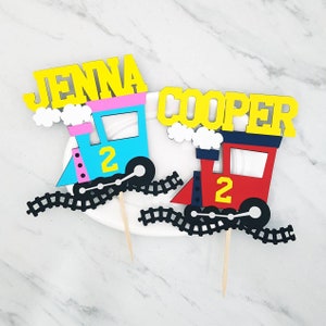 Personalized Train Cake Topper. Train Cake Pick. Train Party Decor. Custom Train Cake Topper.