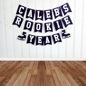Personalized First Birthday Rookie Year Handmade Custom Cardstock Banner Party Decoration