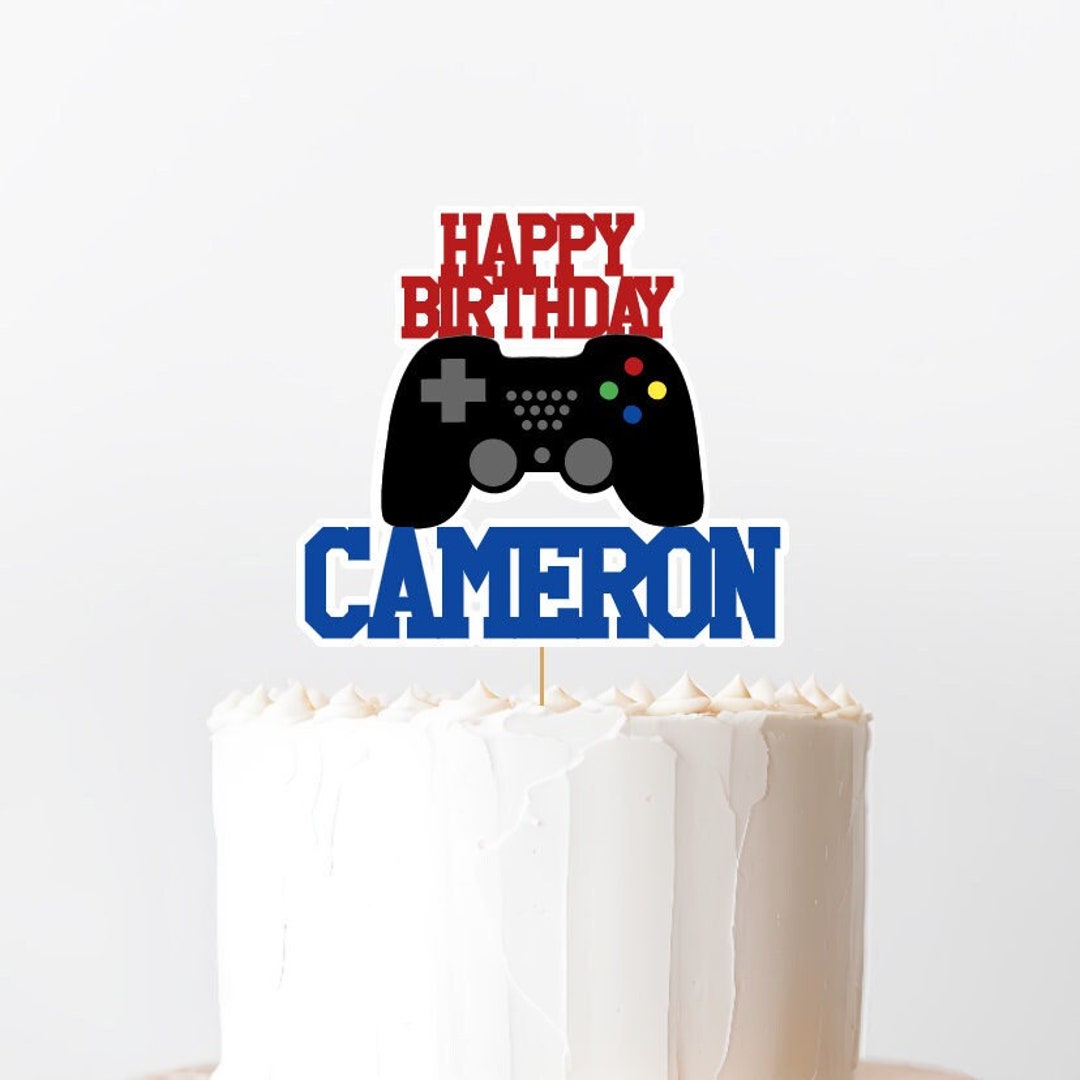 Gamer Cake Topper. Game Controller Cake Topper. Videogame Cake Etsy