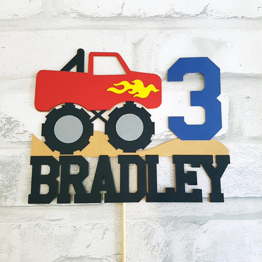 Monster Truck Birthday Cake Topper. Monster Truck Birthday Party ...