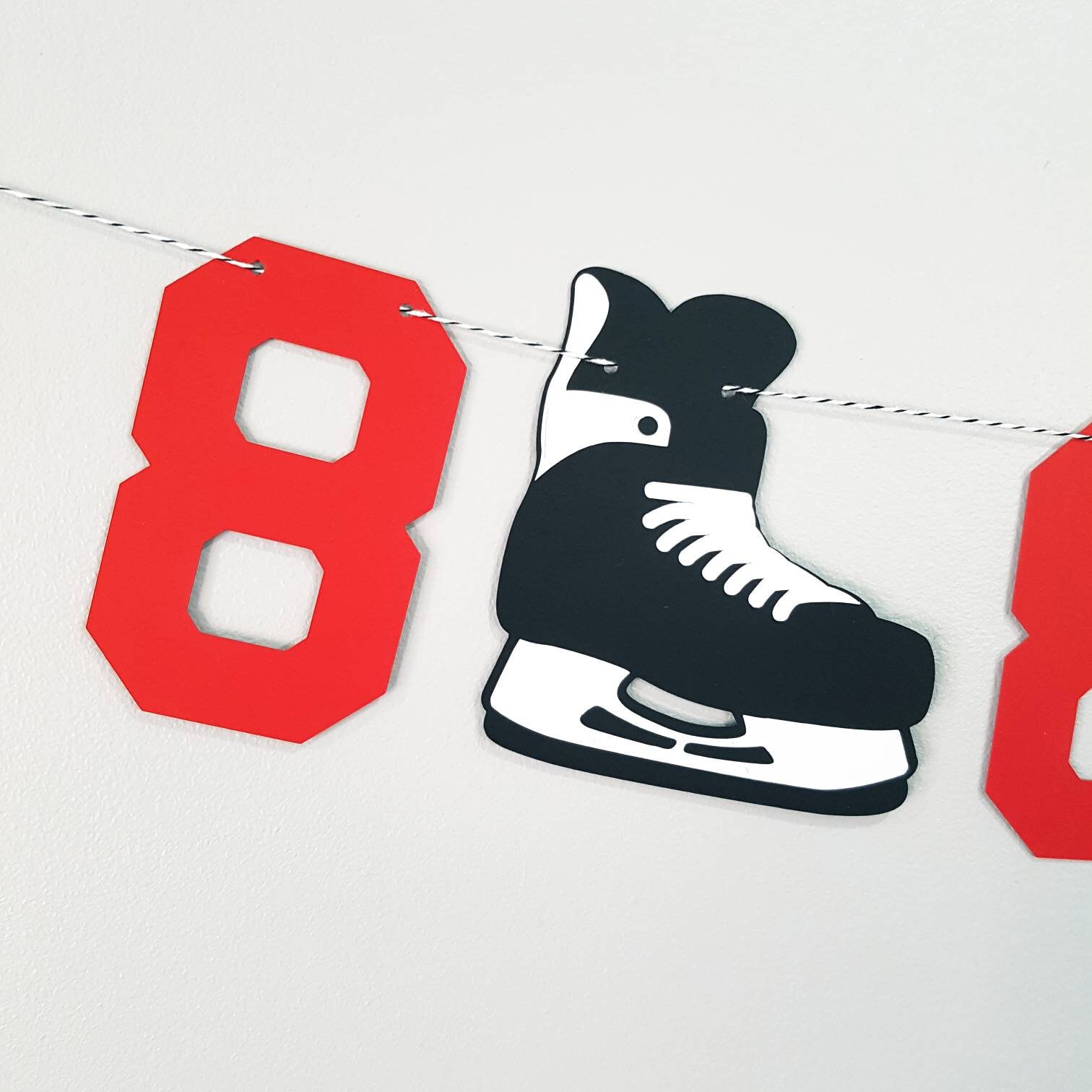Hockey Birthday Party Garland. Hockey Banner. Hockey Party Etsy
