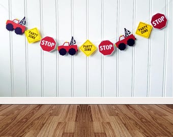 Tow Truck Handmade Custom Cardstock Garland Party Decoration