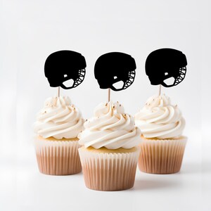 Hockey Helmet Cupcake Toppers. Hockey Cupcake Toppers. Hockey Party Decorations. Choice of Colour.