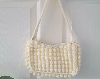 Crochet Popcorn/Bubble Shoulder Bag