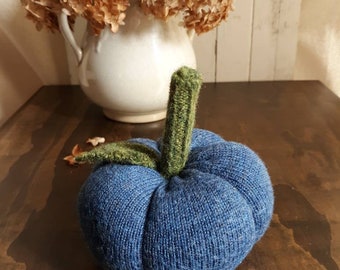 Farmhouse Pumpkin, Recycled Wool Pumpkin, Cozy Knit, Fall Decor, Autumn Decor, Cottage, Cozy Home, Honeysuckle Lane, Handmade