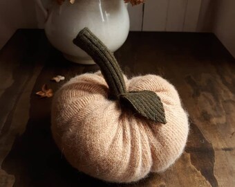 Farmhouse Pumpkin, Sweater Pumpkin, Recycled Wool Pumpkin, Cozy Knit, Fall Decor, Autumn Decor, Cottage, Cozy Home, Honeysuckle Lane