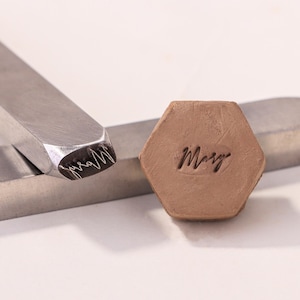 Pottery Signature Stamp, Ceramics Stamp, Polymer Clay Stamp, New Business Gift, Metal Pottery Tools