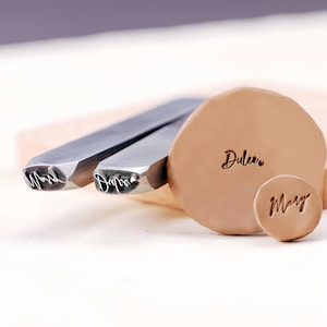 Custom Metal Stamp with Signature, Personalized Initials Clay Stamp, Pottery Stamp, Custom Ceramics Stamp, Jewelry Micro Stamp Tool