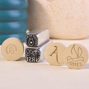 Custom Logo Pottery Stamp, Clay Stamp Custom, Ceramic Metal Stamp, Tiny Metal Stamp, Custom Makers Mark, Pottery Tools