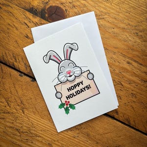 Rabbit Illustration Christmas Card
