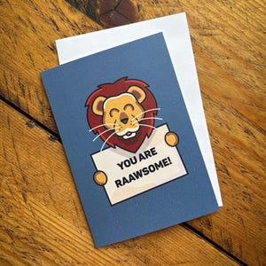 Lion Illustration Greetings Card