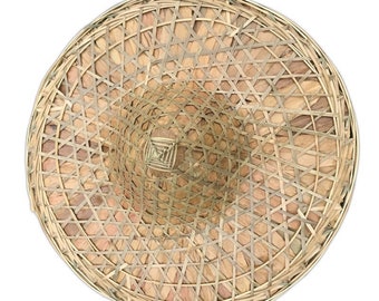 Handcrafted Bamboo Sun Hat, Natural and Eco-friendly, Sun Protection and Breathable, Essential for Summer