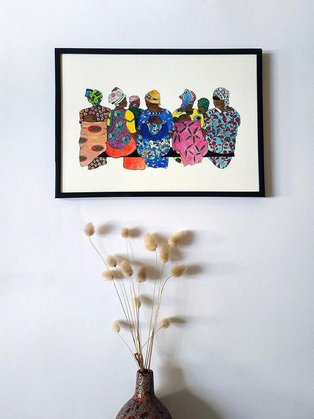 Handmade Visuals Mamas * 2 Visuals - Prints on Fine Arts Paper From Watercolor and ...