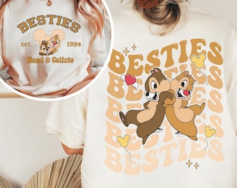 Camiseta de Chip y Dale para mejores amigas, camiseta personalizada para viaje de amigas, camiseta para mejores amigas, camiseta de vacaciones, regalo para niñas