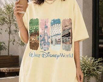 Comfort Color® Retro Walt Disneyworld Shirt, Disney 2026 Trip Tee, Vintage Walt Disneyworld Shirt, Cute Disney VacationTee Epcot Shirt