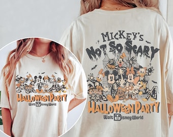 Retro Mickey's Not So Scary Halloween Party 2026 Skeleton Comfort Colors Shirt, Disney Halloween Shirt, 2026 Halloween Disney Family Shirt