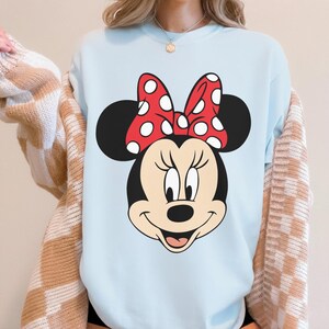 Comfort Colors® Minnie Mouse T Shirt, Disney Minnie Shirt, Minnie Checkered Shirt, Disney Gift Shirts, Disney Shirts Kids, Minnie Shirt Chambray