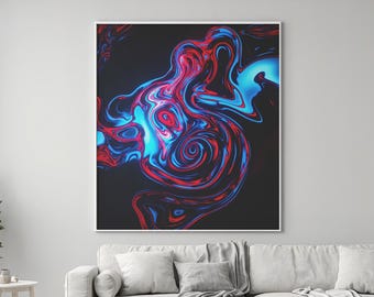 Vibrant Movement | Colorful Abstract Shapes Unique Home Wall Decor Futuristic Design Optical Illusions | PRINTABLE Digital Art Download