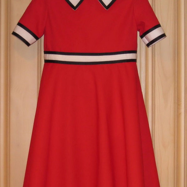 Annie Dress w/Black Trim Size 14 Ready to Ship
