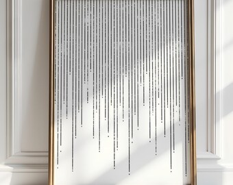 Line Art | Striped Printable Wall Art | Digital Download | Abstract Art | Monochrome | Elegant Modern Decor | JPEG Files