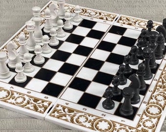 石製のチェス、バックギャモン、チェッカーセット、高級ゲームボード、家族、友人、ビジネスパートナーへのギフト、高級テーブルトップゲーム