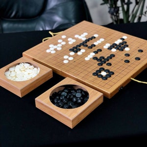 Go Board Game With Bowls and Stones, Chinese Go Game, Go Bowls, Classic ...