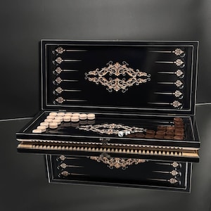 Ash Wood Backgammon Set, Game Board, Outdoor Game, Tabletop Game, Retirement Gift Idea, Friend Gift, Custom Game Board, Family Reunion Day