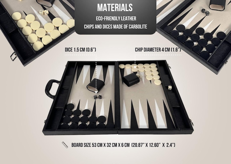 IN STOCK Tournament Backgammon Set, Tabletop Game, Outdoor Game, Gift ...