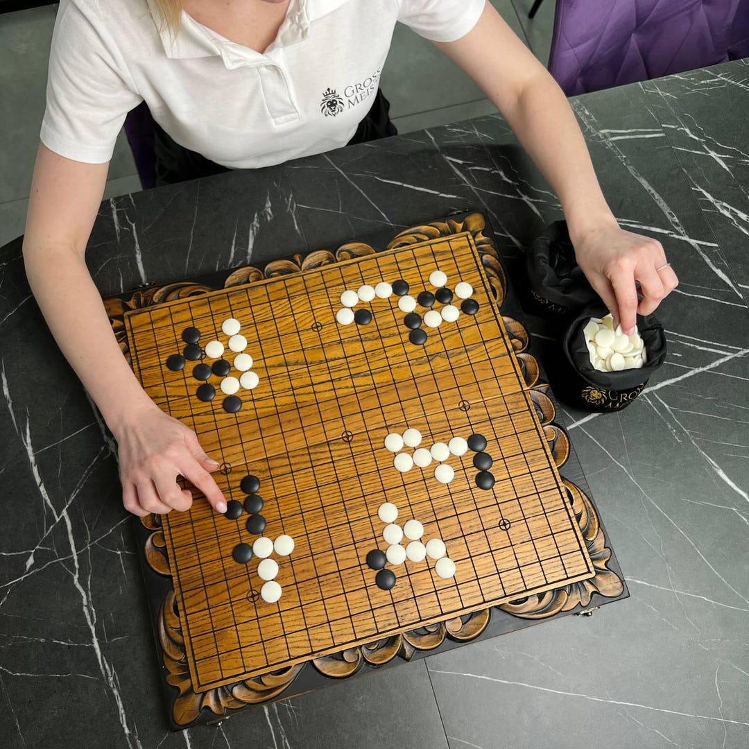Go Games IN STOCK Go Game Board | Ash Wood Go Set | Go Spiel | Go Brett | Weiqi ...