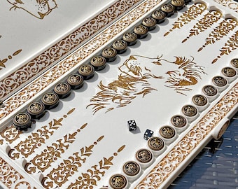 限定版の石のチェスとバックギャモン、高級卓上ゲームボード、友人、ビジネスパートナー、プレミアムファミリーギフトへの贈り物