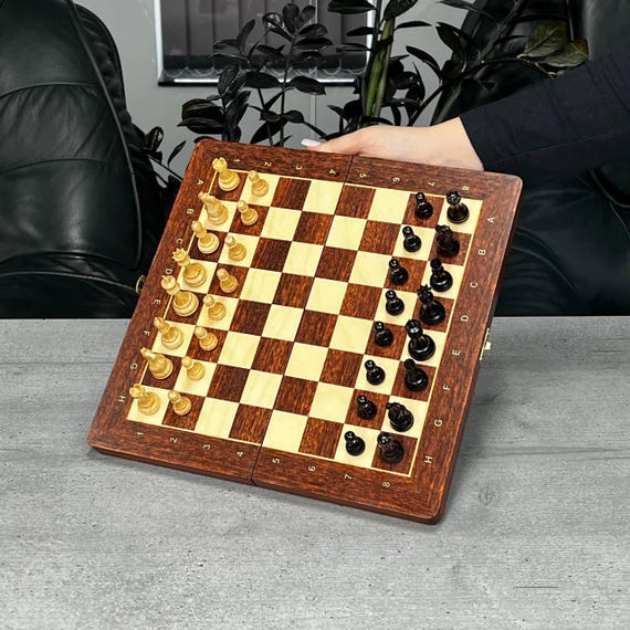 Ajedrez De Combate Magnético Con 20 Piezas, Juego De Mesa Educativo Portátil Con Bolsa De Almacenamiento, Ideal Para Viajes Y Reuniones Familiares