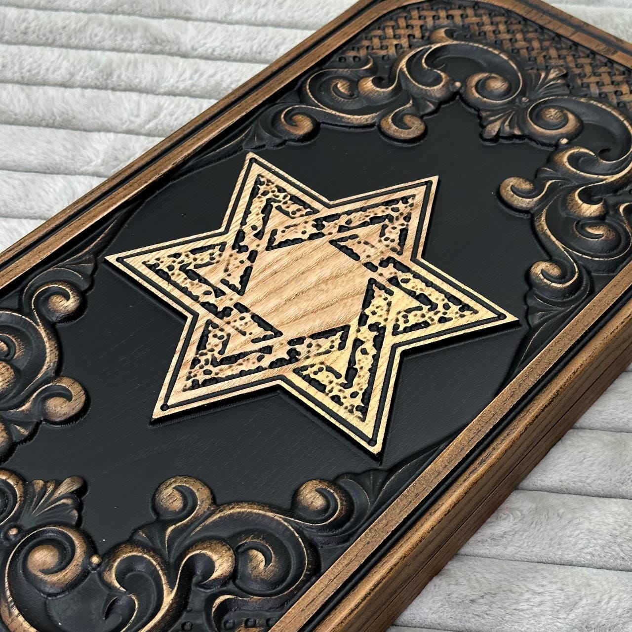 Judaica symbole backgammon set star of david jeu de société