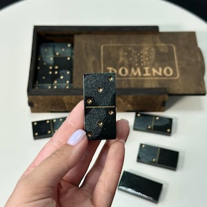 Completely Handmade Epoxy Dominoes with Case, Color: Night Sky, Epoxy Resin Domino Gift, Custom Dominoes, Board Game Gifts,Family Night Game