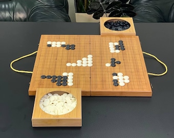 Jeu Igo japonais Goban Hon-Kaya Go-Board avec jambes et Star Point