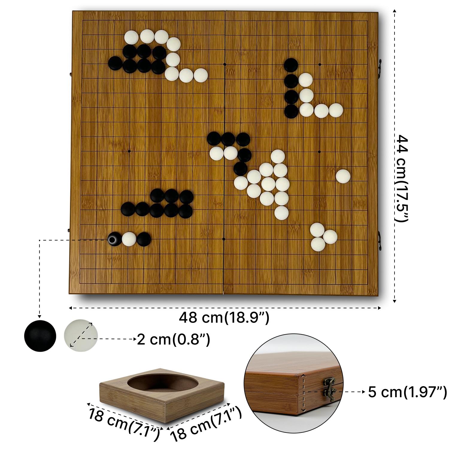 Go Game Set (Goban) 24 cm, fabriqué au Royaume-Uni