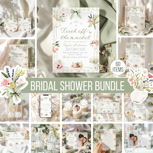 Fresh Off Market Bridal Shower Bundle, Editable Party Kit (Digital Download)