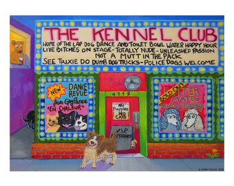 The Kennel Club, dog cartoon poster