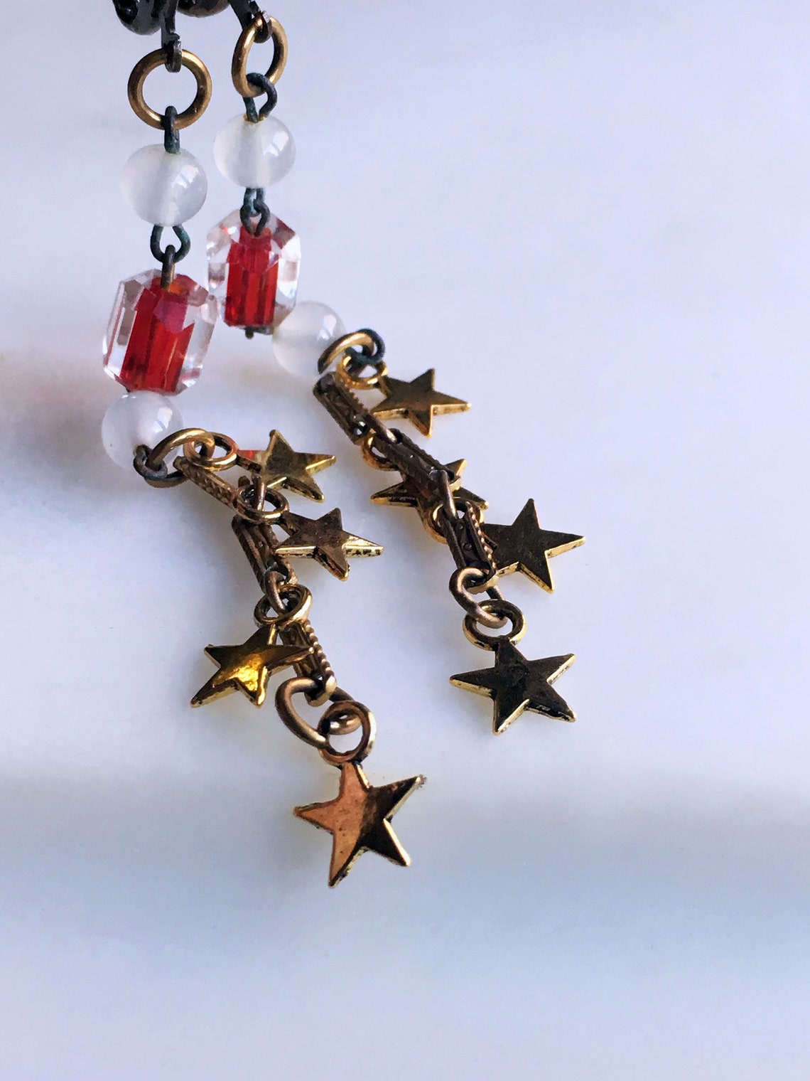Wish Upon A Star Earrings / Gold Star Dangle Earrings / - Etsy Denmark
