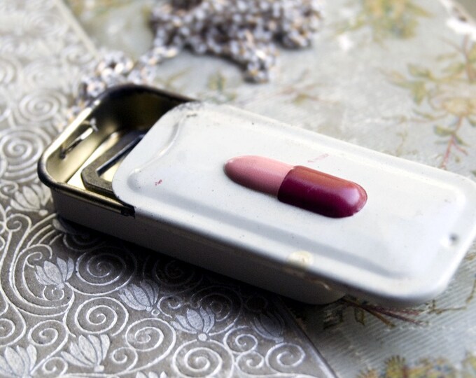 NEW Secret Pill Box Necklace Etsy