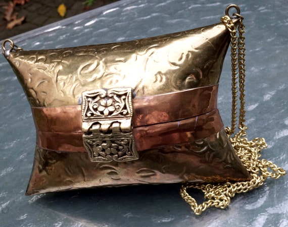 VINTAGE Copper Brass LITTLE Purse Clutch. Collect… - image 4
