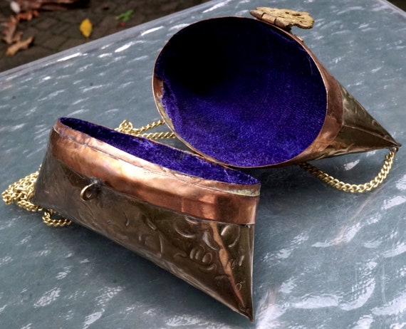 VINTAGE Copper Brass LITTLE Purse Clutch. Collect… - image 3