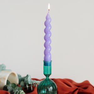 Handcrafted Glass Candle Holder: Elegant Home Decor (13cm)