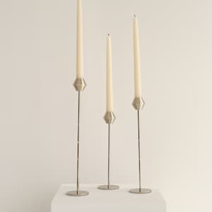 Antique 3 Brass Candlestick Holder, Candle Holder, Brass Candle Holder, Taper Candle Holder, Gold&Silver Candle Holder